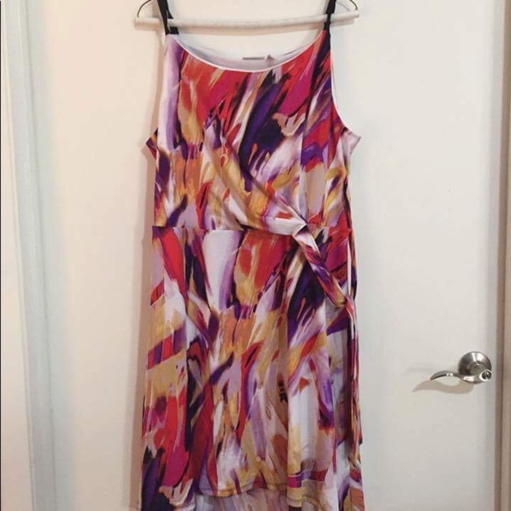 Hi-lo multicolored dress
